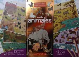 El Larousse de los 1000 Animales Incluye 24 Láminas para Colorear 12 Posters para Personalizar y 100