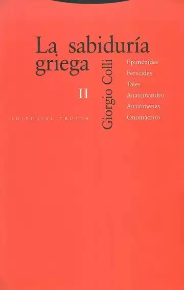 La Sabiduria Griega Ii