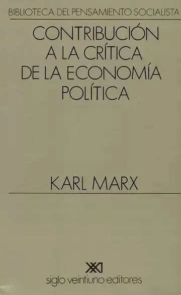 Contribución a la Crítica de la Economía Política