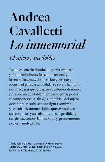 Lo Inmemorial. El Sujeto y Sus Dobles
